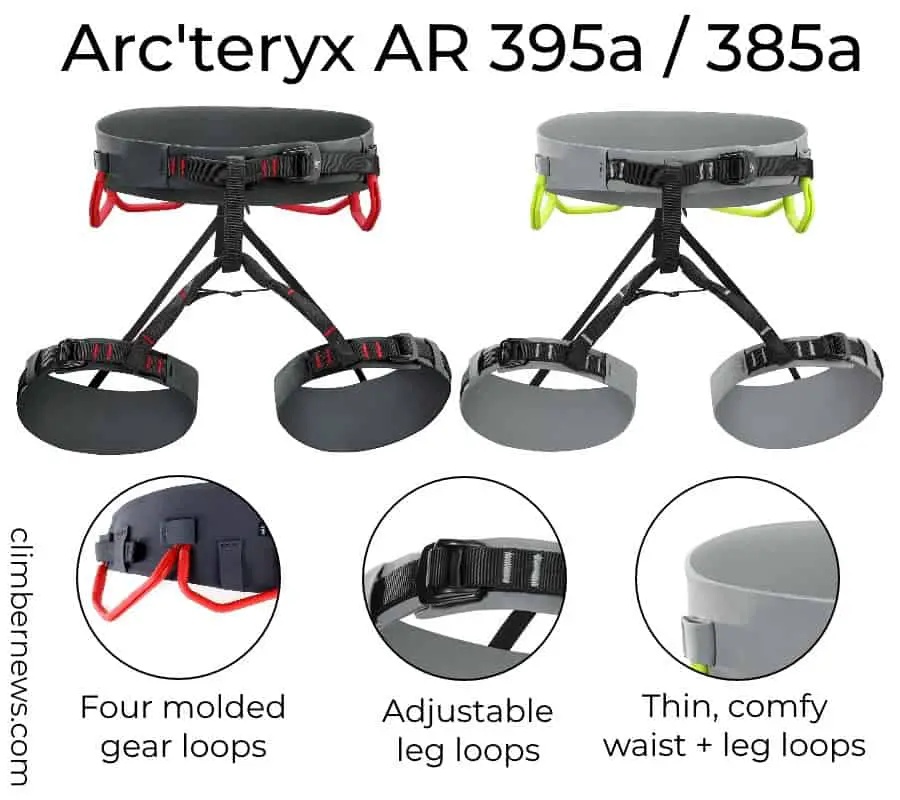 Arc'teryx AR 395a AR 385a - Best Beginner Climbing Harness - Climber News