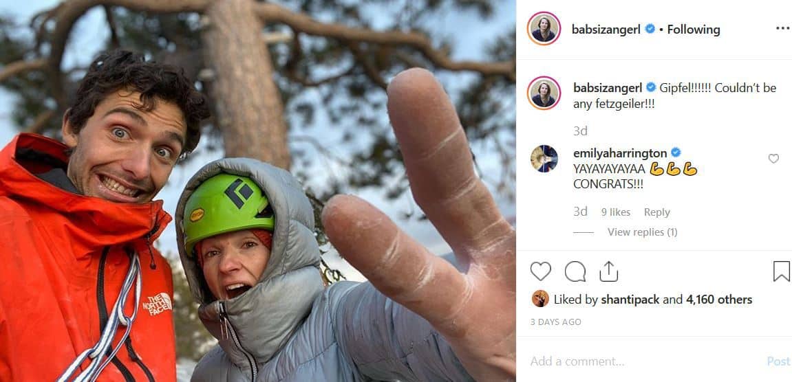 Babsi Zangerl frees the nose - Topout photo - Climber News