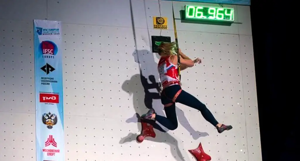 Iuliia Kaplina Sets New Speed Climbing Record