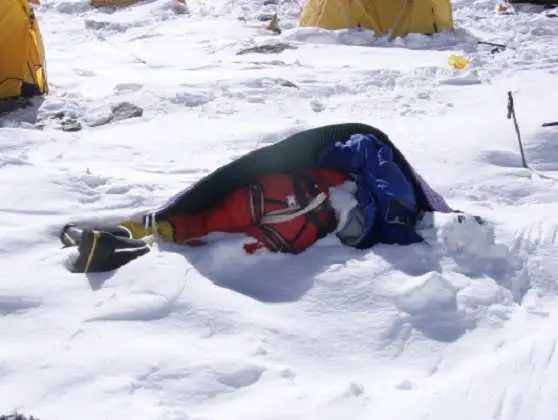 Dead Bodies On Everest - Body at Advanced Base Camp