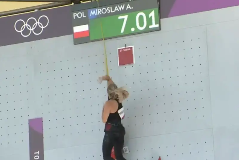 Womens Olympic Climbing Qualifier Results - Aleksandra Miroslaw Speed